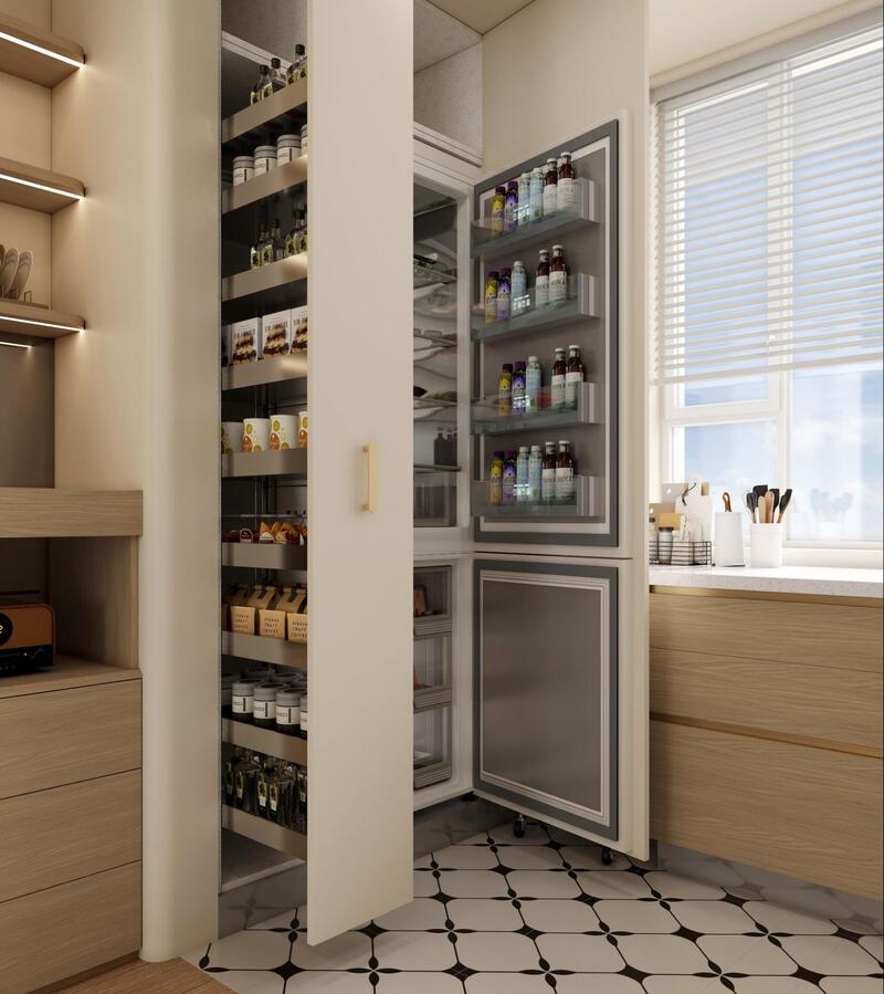 Hệ thống tủ âm trong nội thất biệt thự