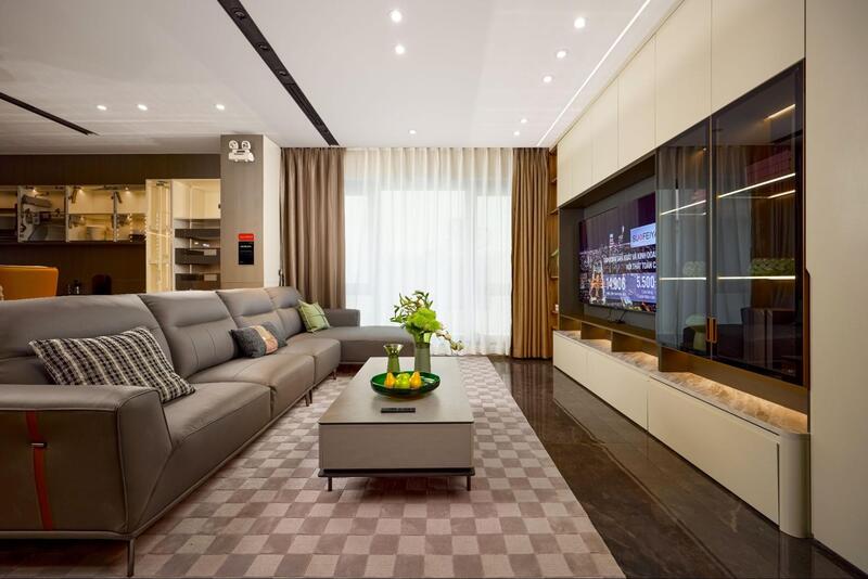 Tủ thông minh trong nội thất biệt thự cao cấp