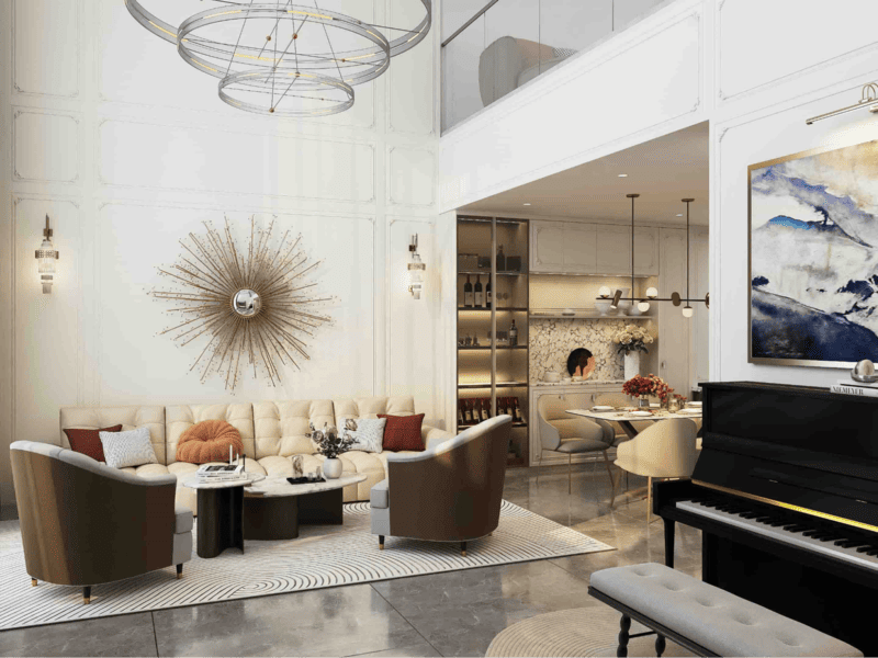 Mẫu nhà biệt thự liền kề phong cách Tân cổ điển