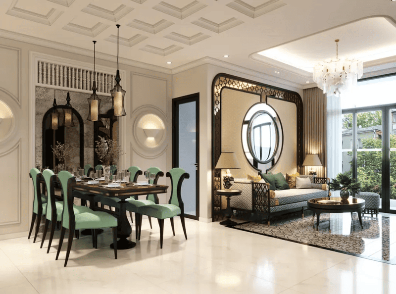 Mẫu Indochine đương đại cho biệt thự liền kề