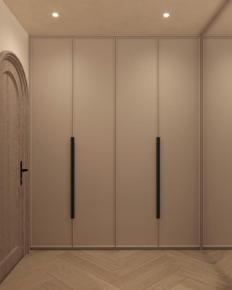 Tủ âm tường kịch trần giúp khai thác triệt để không gian chiều đứng