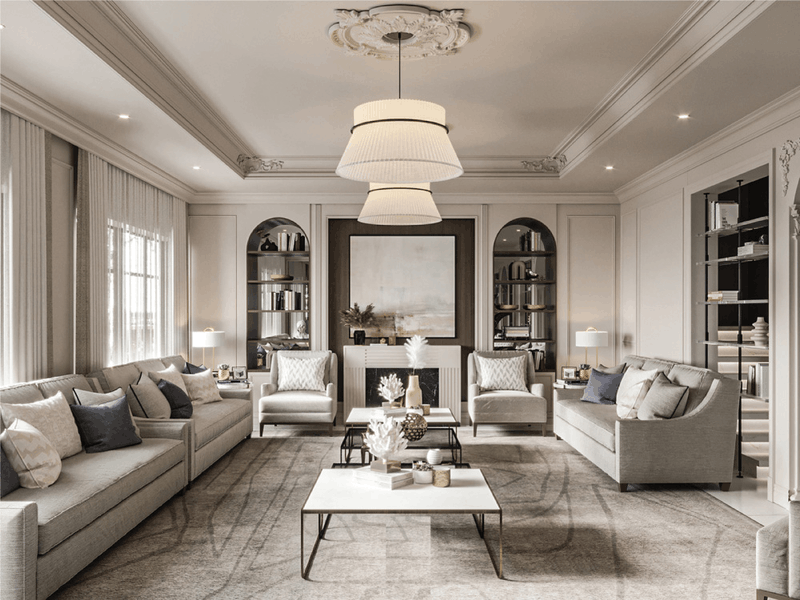 Phong cách tân cổ điển là sự kết hợp giữa nét sang trọng của cổ điển và sự tinh gọn của hiện đại