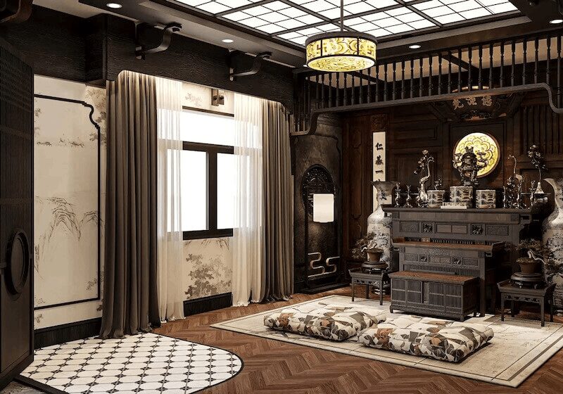 Phòng thờ được đặt tại vị trí cao nhất