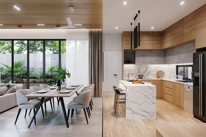 Tận dụng ánh sáng tự nhiên mang lại cảm giác rộng rãi