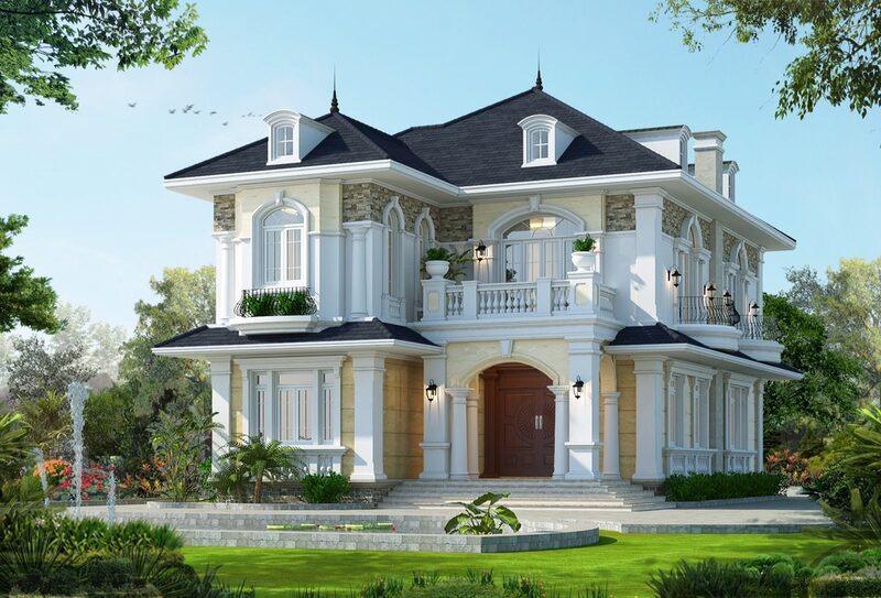 biệt thự 2 tầng hiện đại