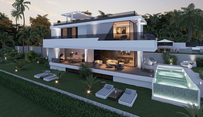 nhà biệt thự 2 tầng đẹp hiện đại