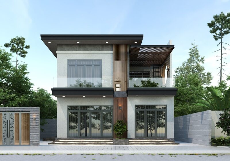 biệt thự 2 tầng hiện đại