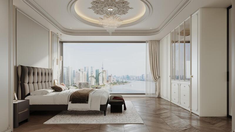 nội thất phòng ngủ biệt thự tân cổ điển