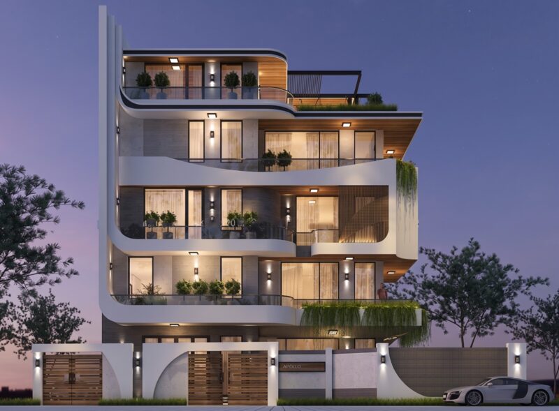 thiết kế biệt thự 5 tầng