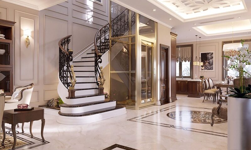 thiết kế nội thất biệt thự 5 tầng