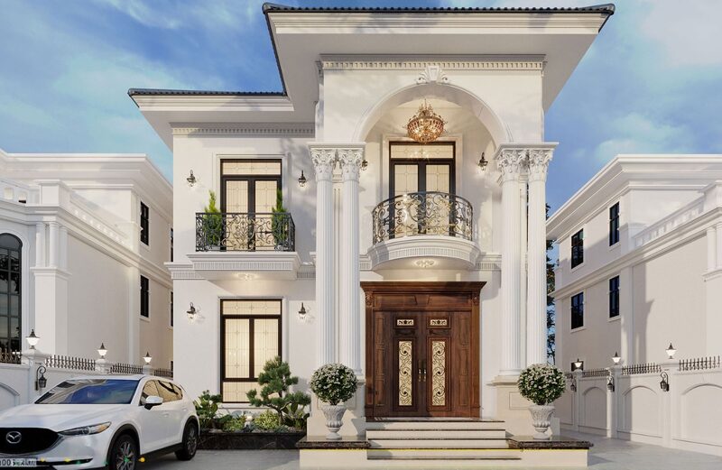 thiết kế biệt thự 6 phòng ngủ