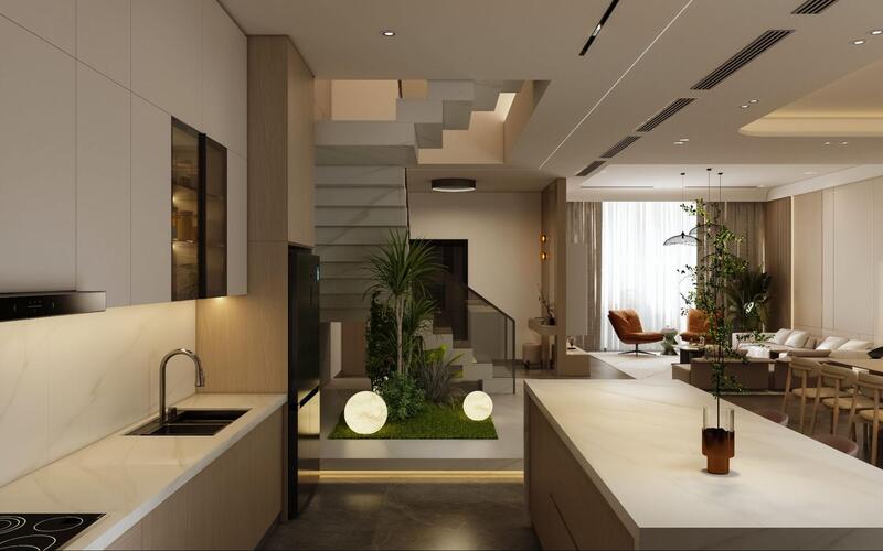 thiết kế nội thất biệt thự Eco Village Saigon River