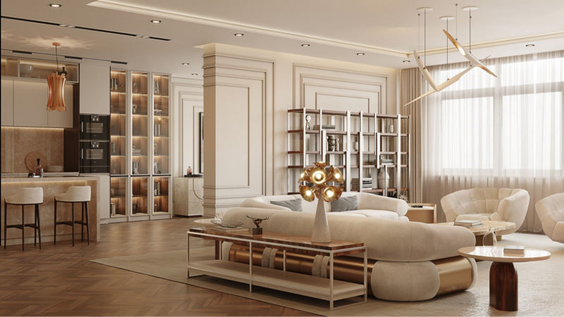 thiết kế nội thất căn hộ opusk