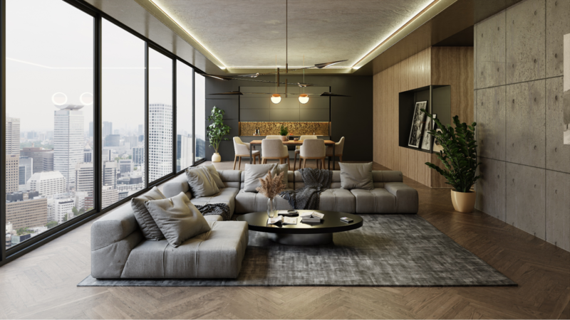 thiết kế nội thất căn hộ opusk