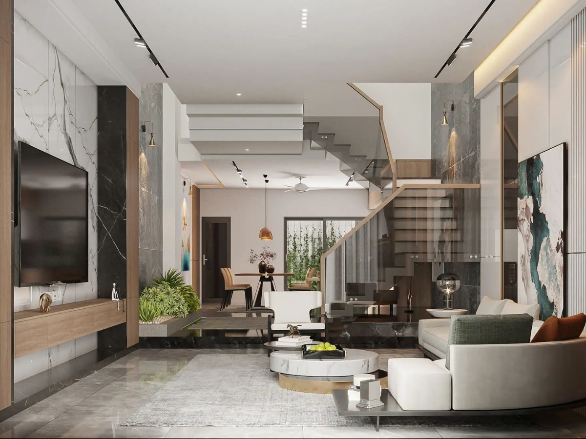 thiết kế nội thất nhà phố 4 tầng