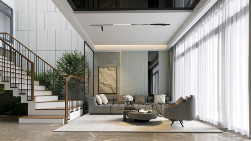 nội thất phòng khách nhà phố