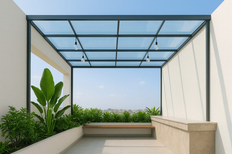 thiết kế sân thượng nhà phố