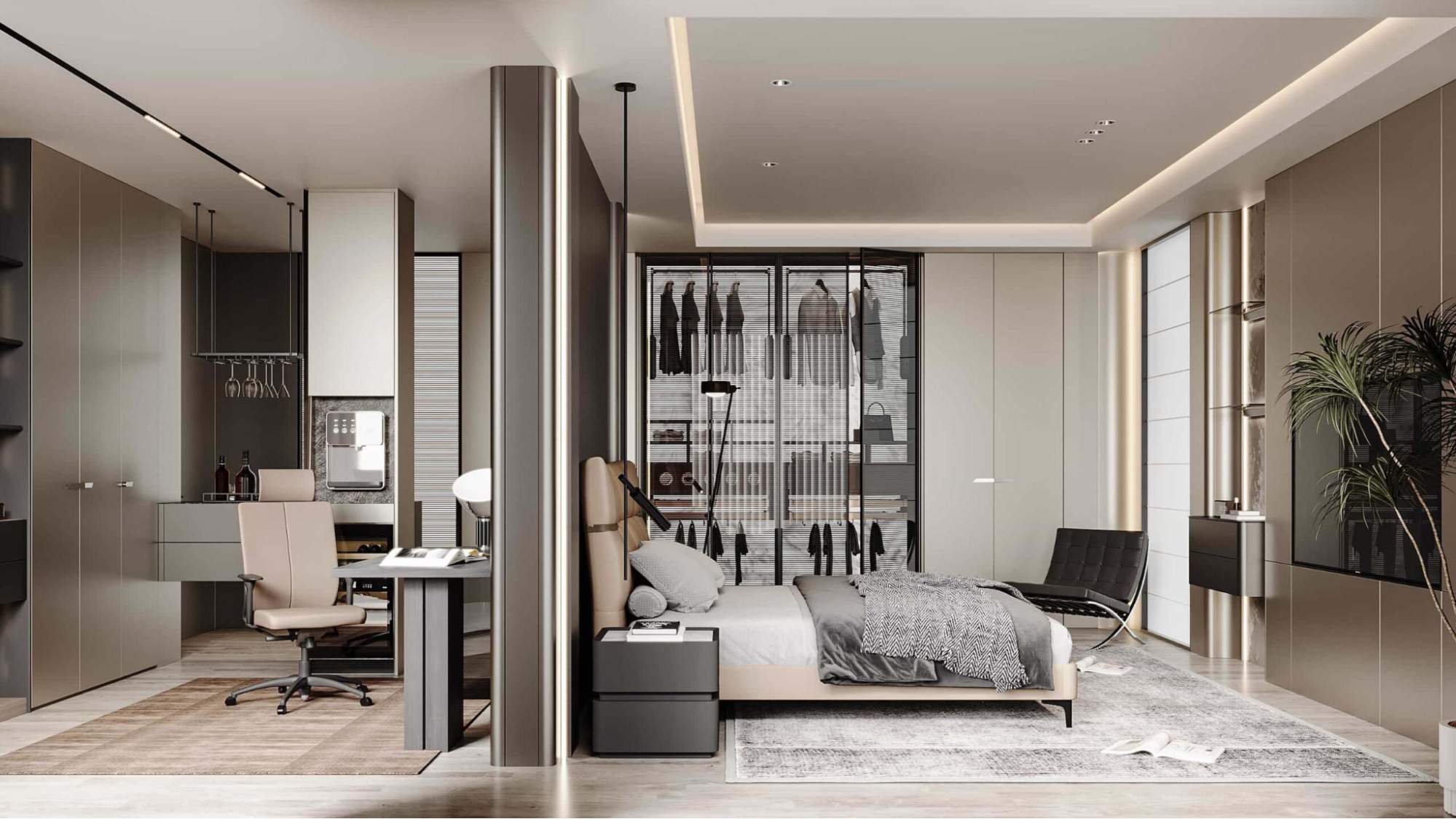 thiết kế căn hộ 1 phòng ngủ