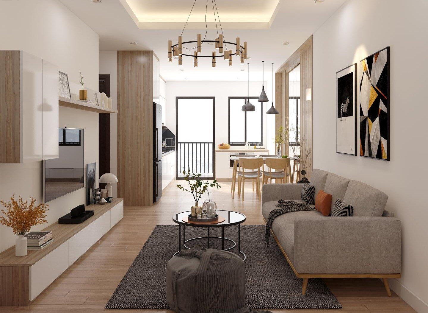 thiết kế căn hộ 1 phòng ngủ