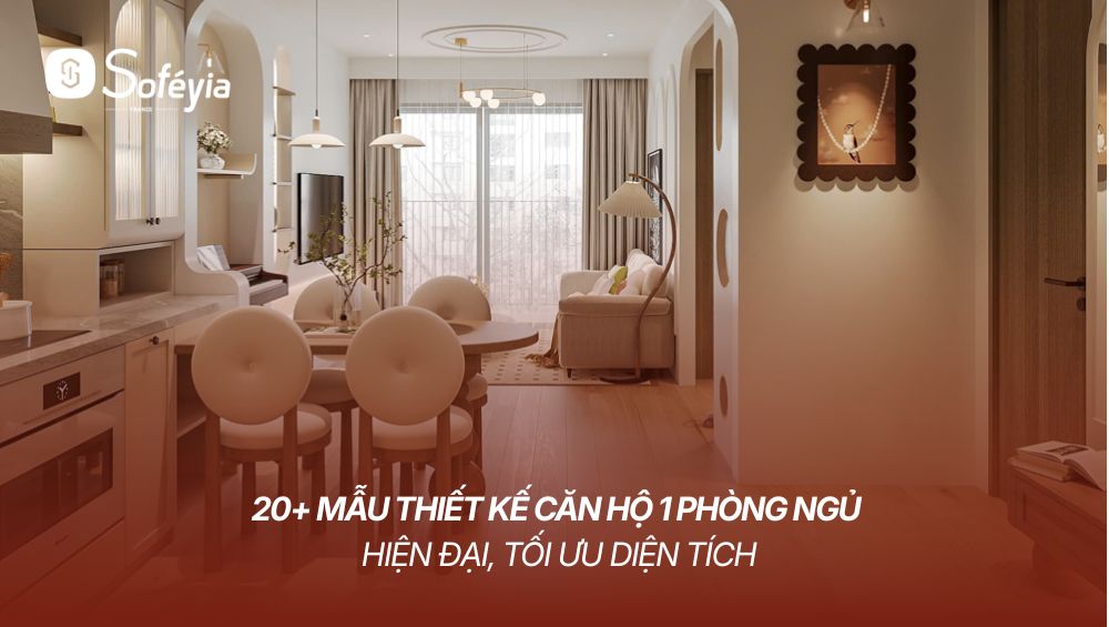 thiết kế căn hộ 1 phòng ngủ