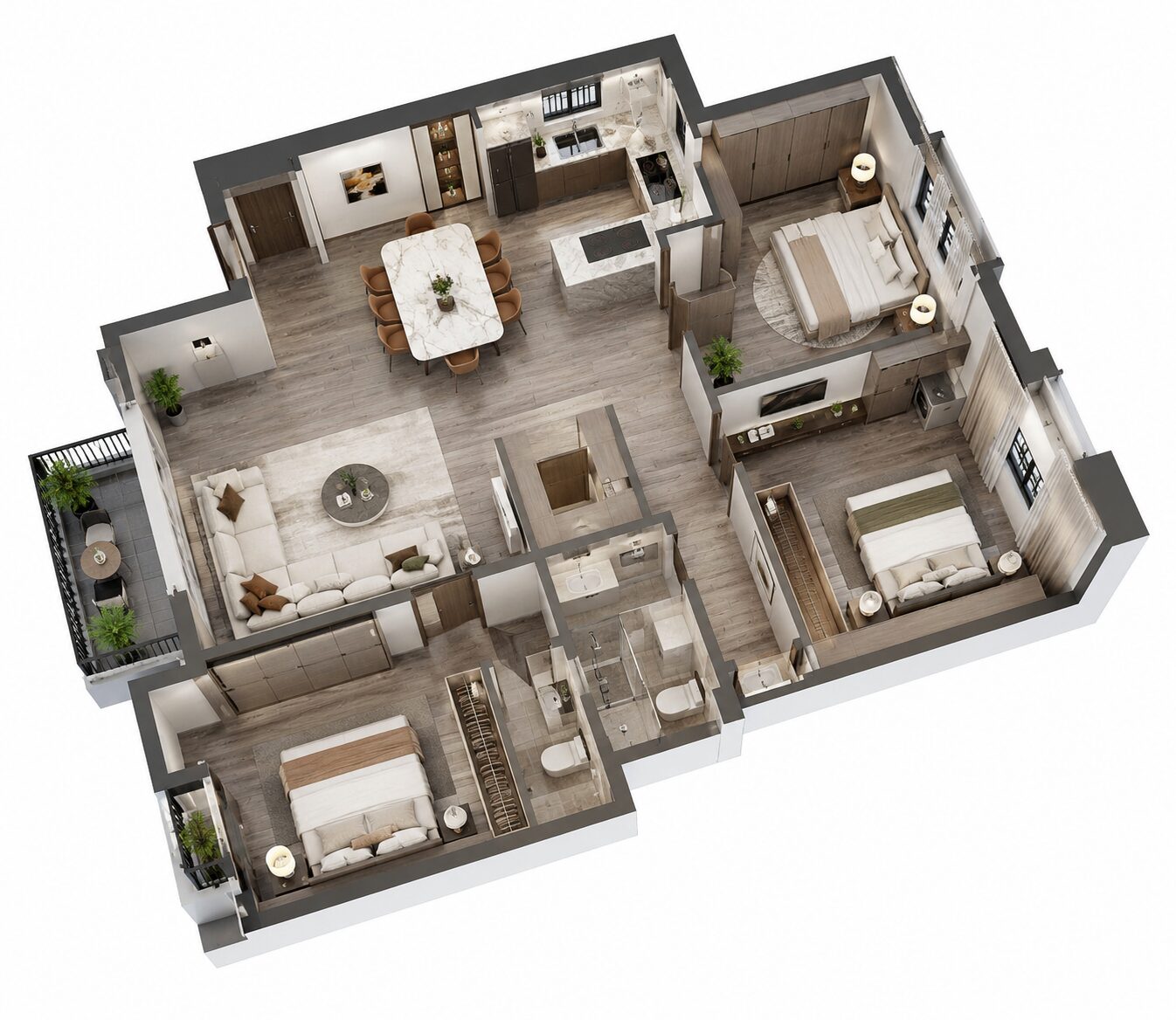 thiết kế nội thất chung cư 100m2