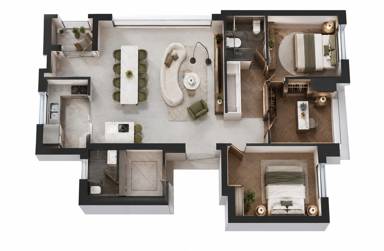 thiết kế nội thất chung cư 100m2
