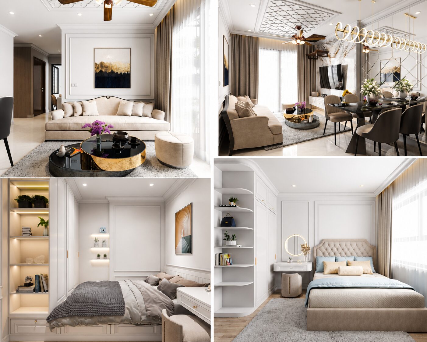 thiết kế nội thất chung cư tân cổ điển