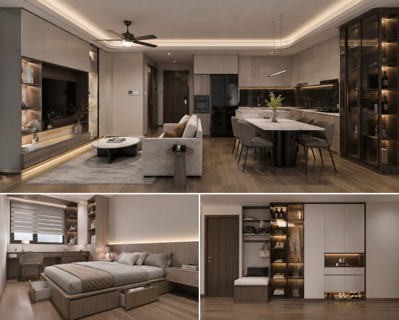 thiết kế nội thất nhà chung cư 80m2