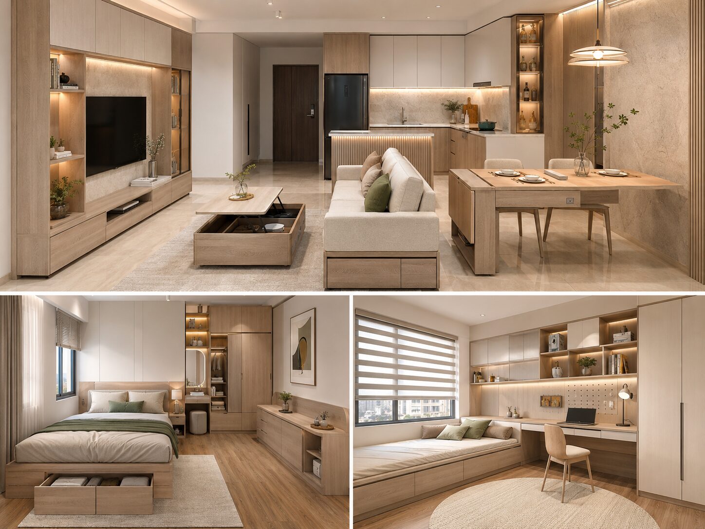 thiết kế nội thất nhà chung cư 80m2