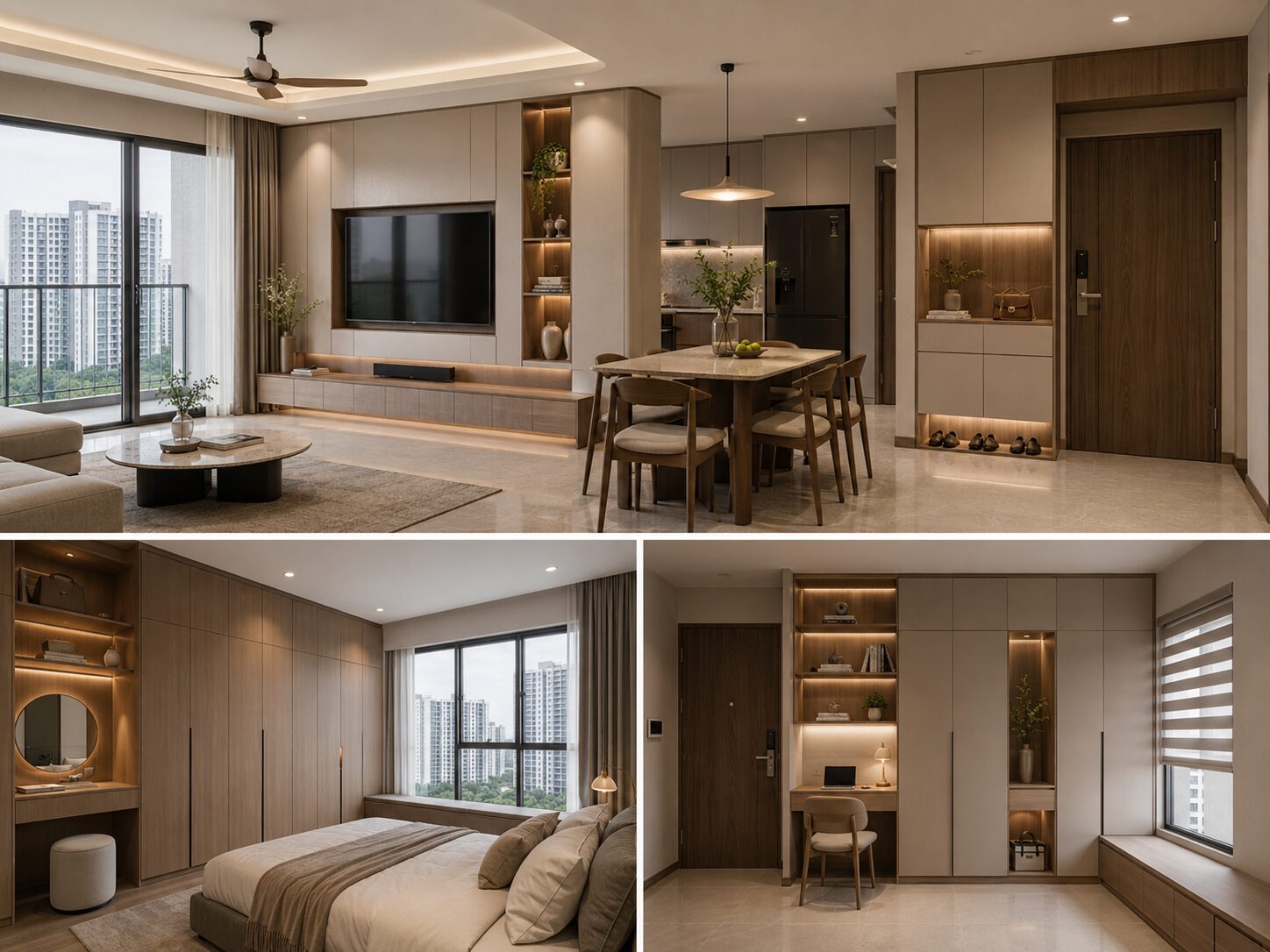 thiết kế nội thất nhà chung cư 80m2