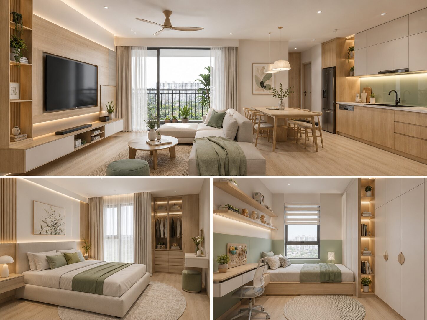 thiết kế nội thất nhà chung cư 80m2
