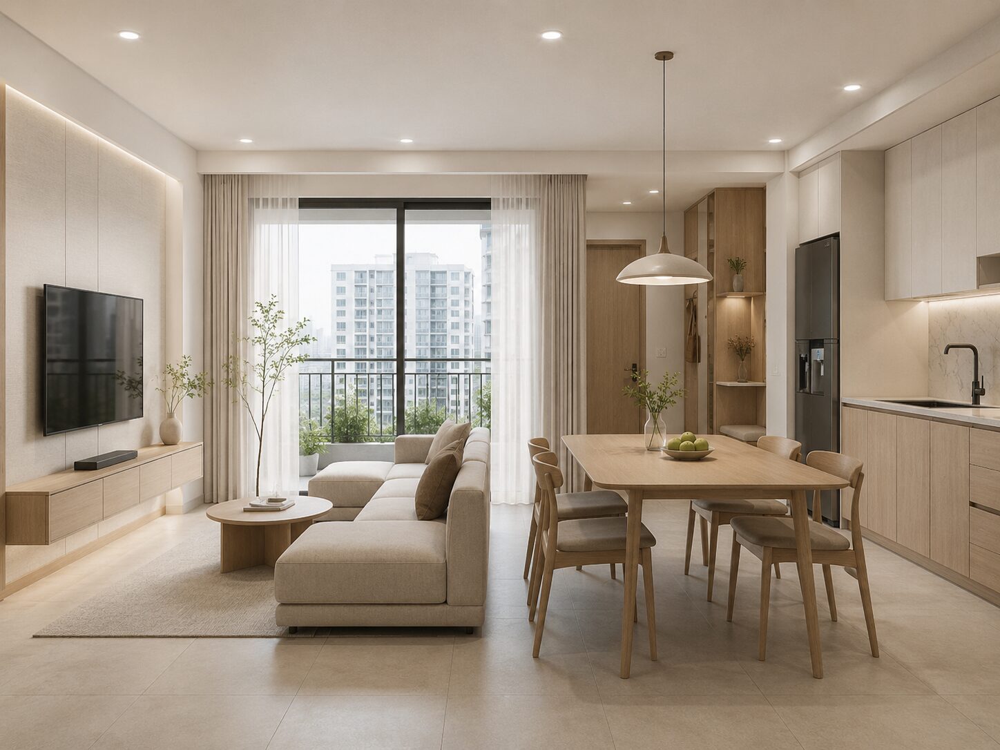 thiết kế nội thất nhà chung cư 80m2