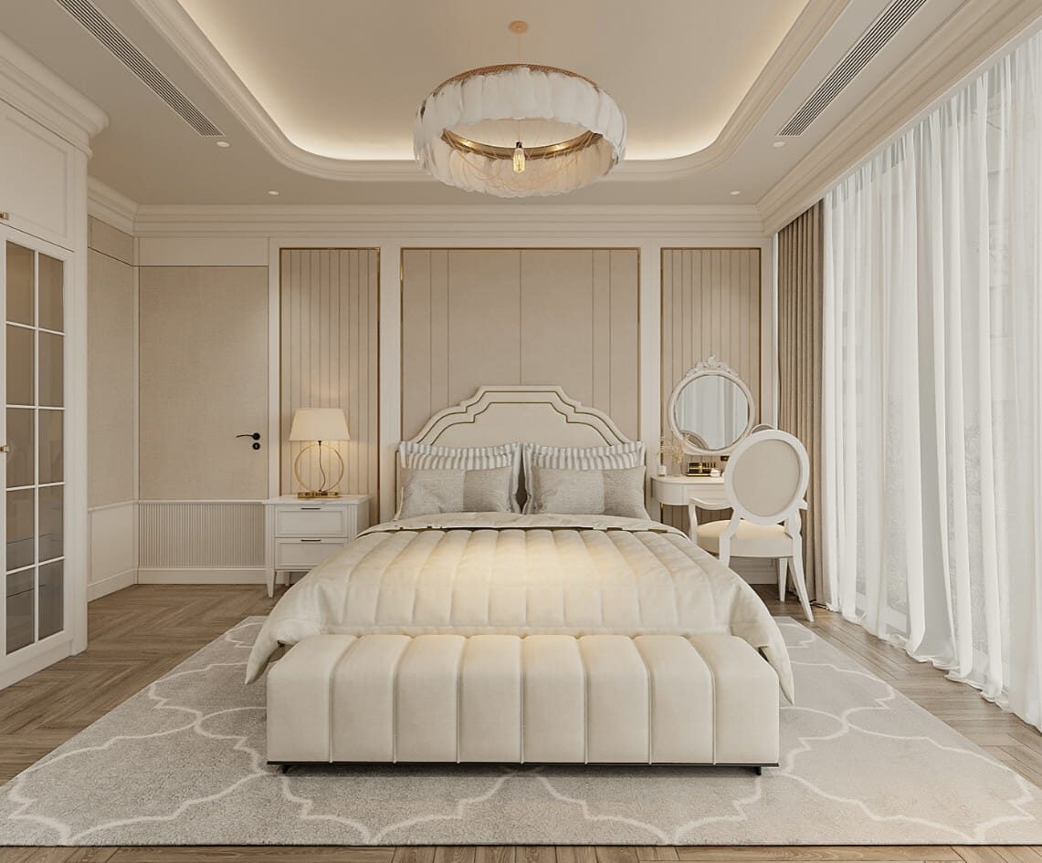 thiết kế nội thất nhà phố tân cổ điển