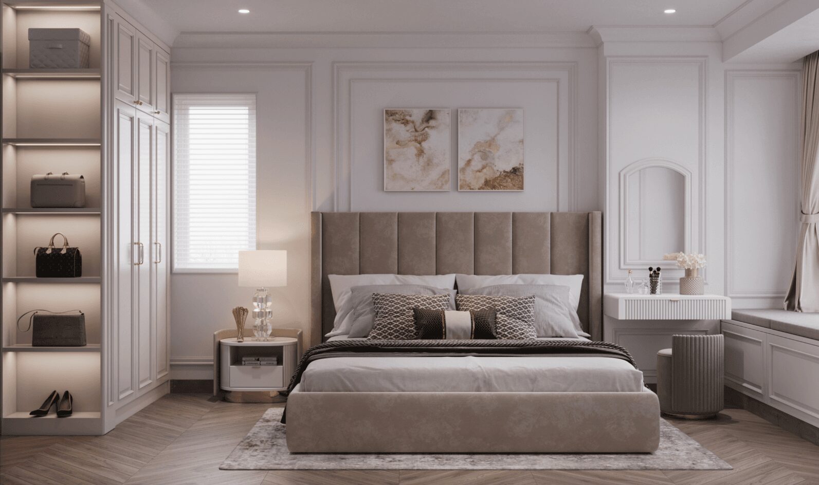 thiết kế nội thất nhà phố tân cổ điển