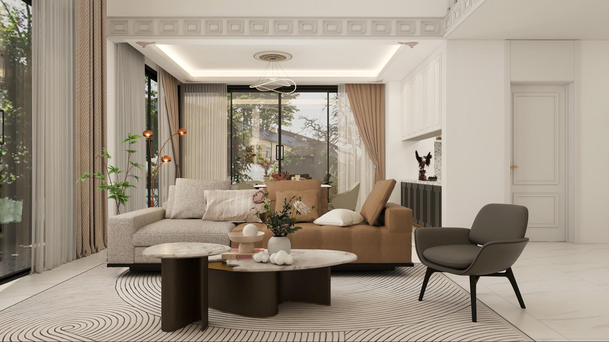thiết kế nội thất phòng khách chung cư