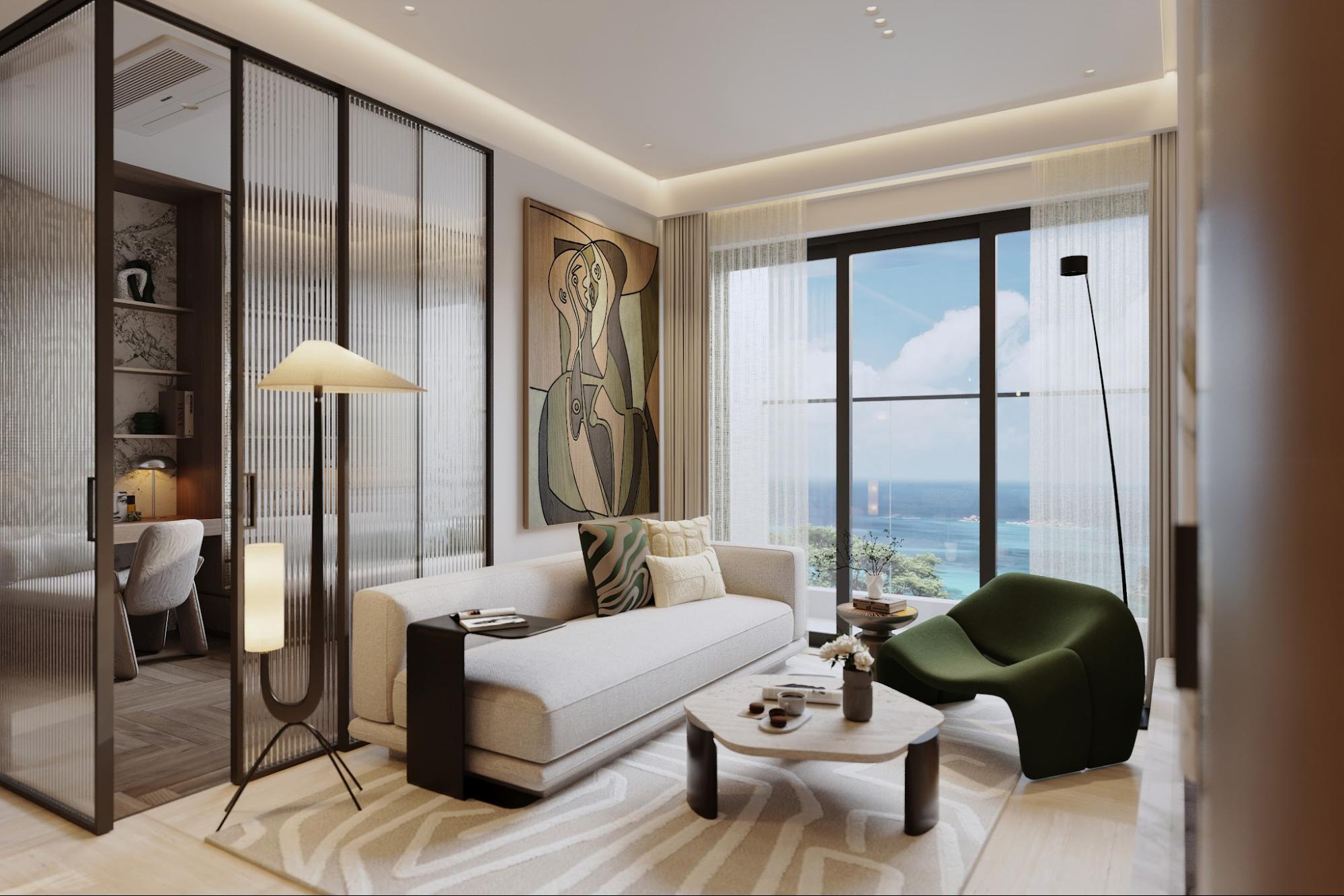 thiết kế nội thất phòng khách chung cư