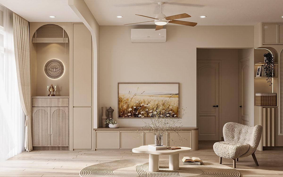 thiết kế nội thất phòng khách chung cư