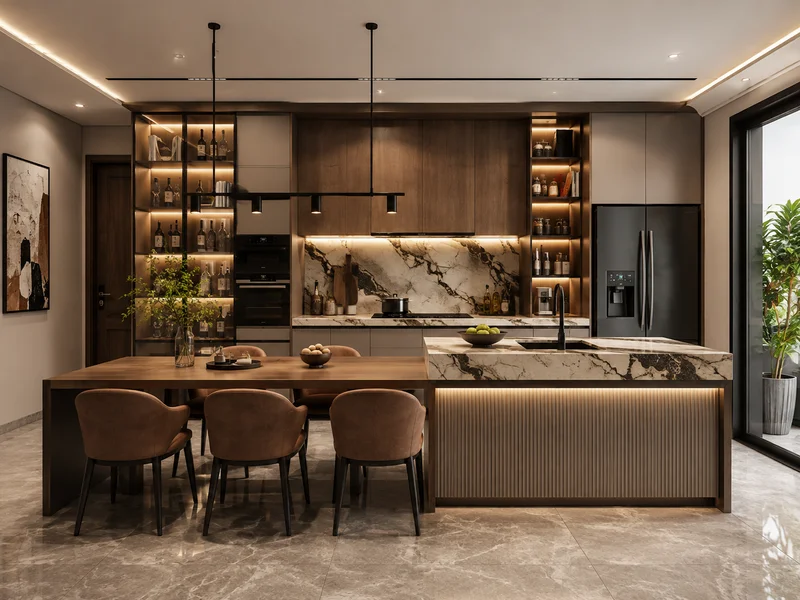 bếp có bàn đảo
