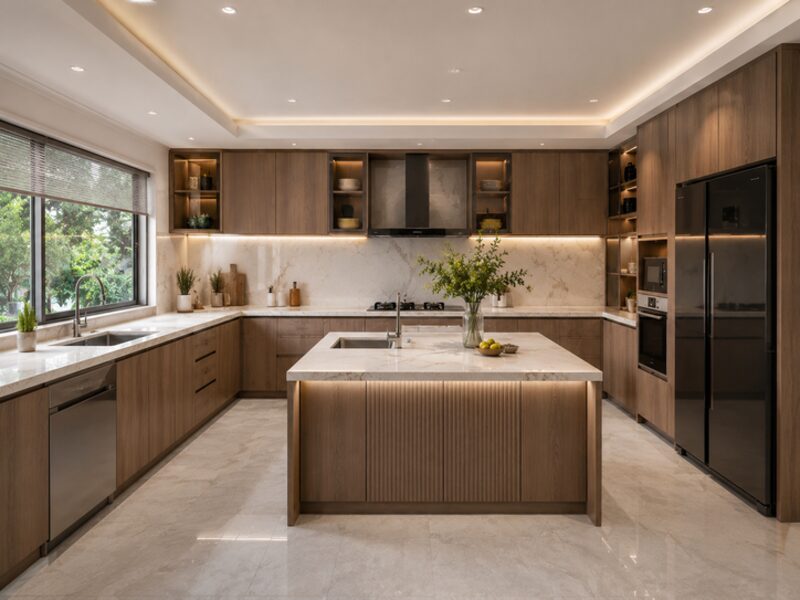 tủ bếp chữ u