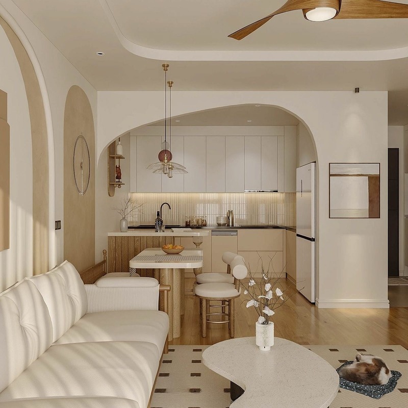 cách bố trí nhà chung cư 60m2