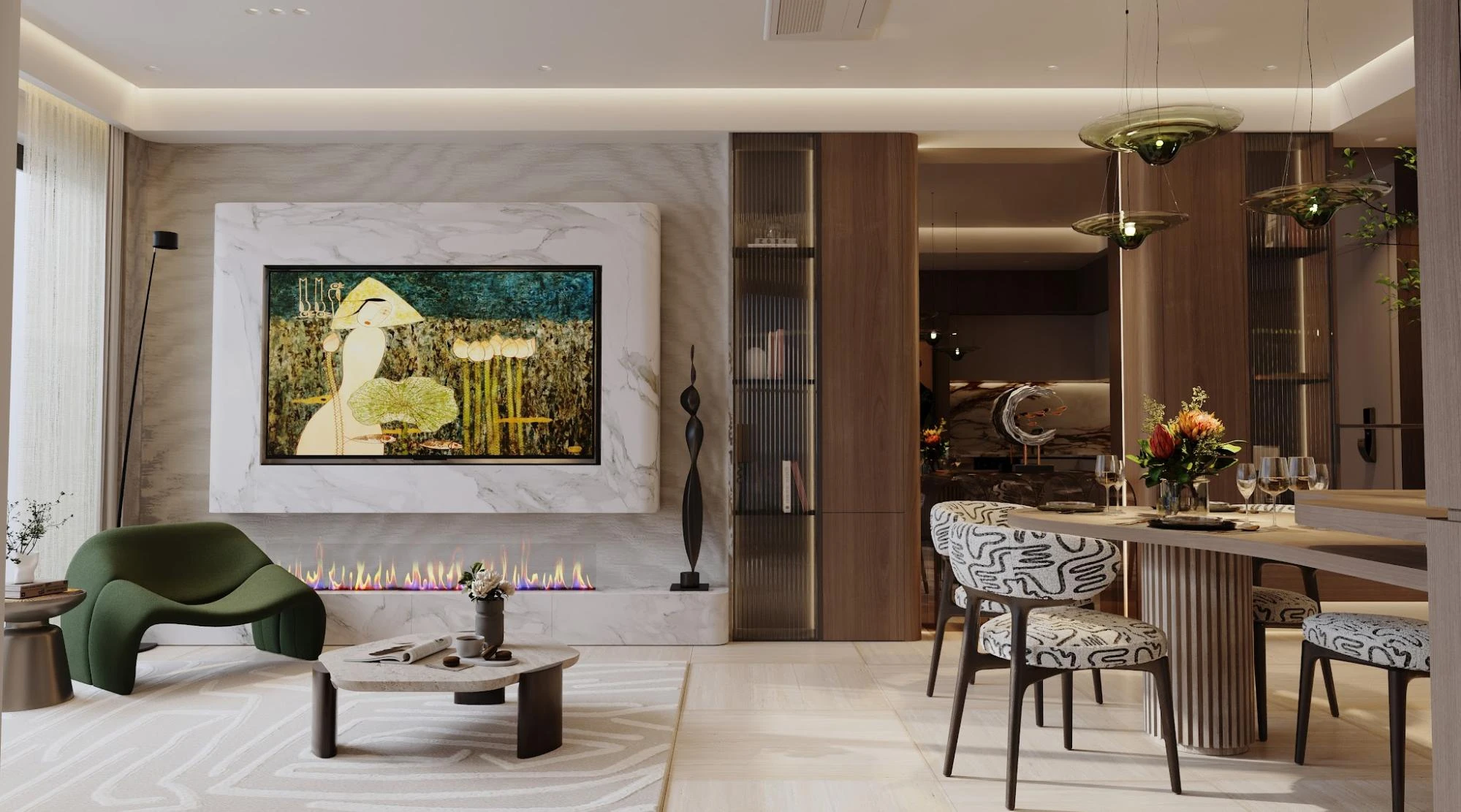 thiết kế nội thất chung cư 75m2