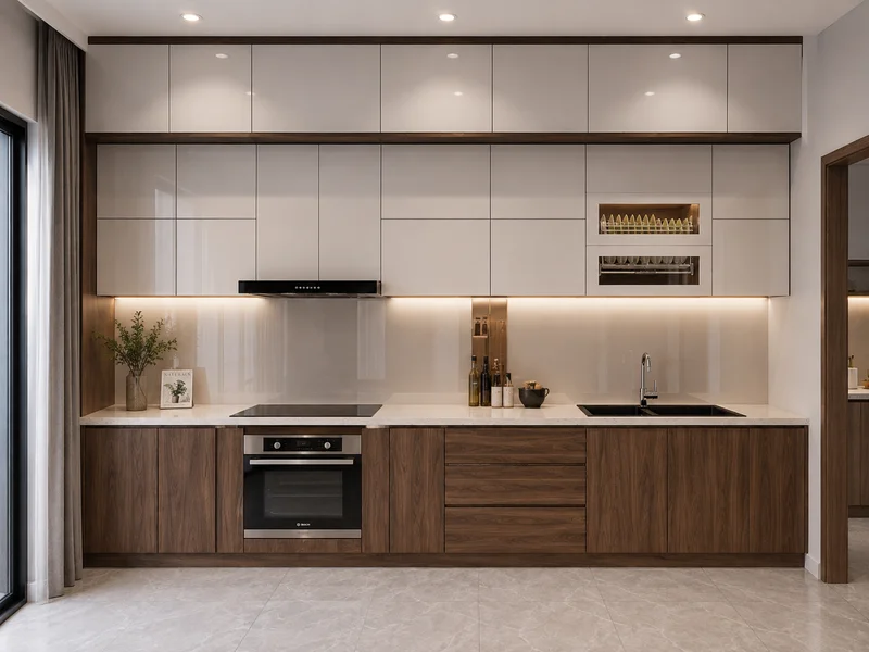 tủ bếp kịch trần cao cấp