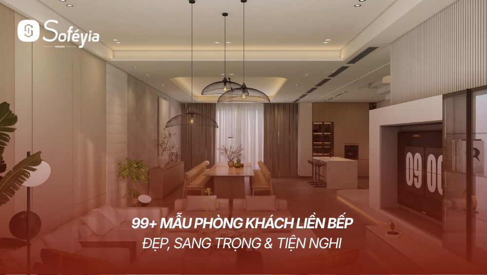 phòng khách liền bếp