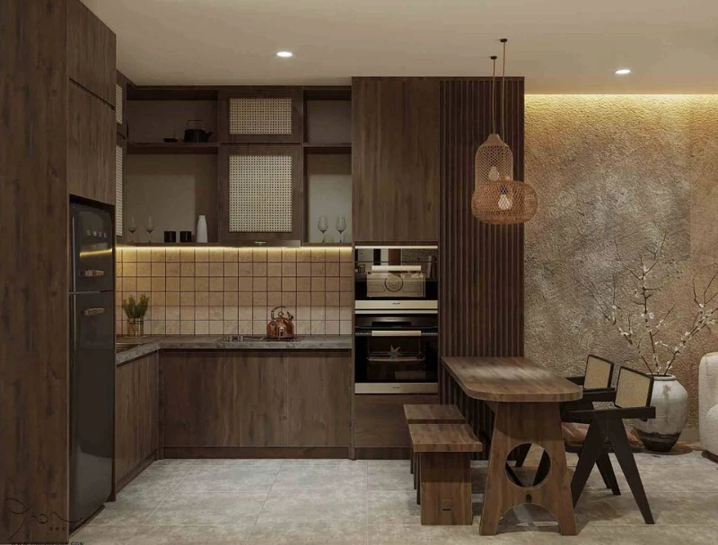 thiết kế bếp chung cư