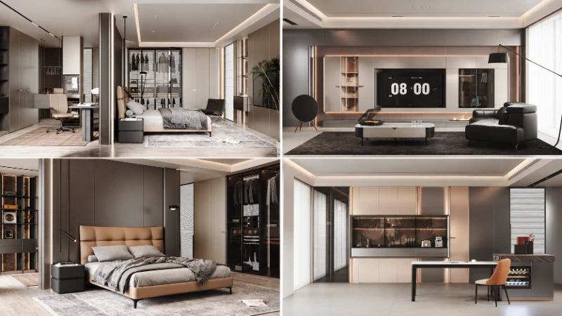 thiết kế nội thất chung cư 2 phòng ngủ