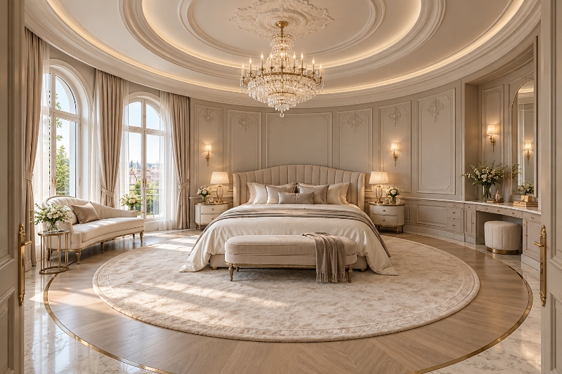 Cách tính diện tích phòng ngủ hình tròn