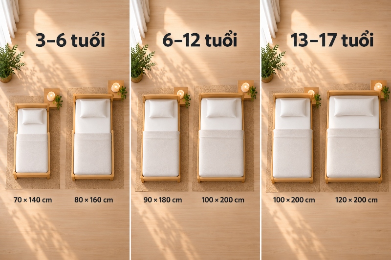 Kích thước giường cho trẻ em