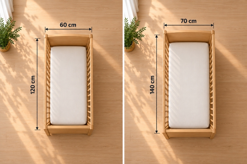 Kích thước giường cũi trẻ em