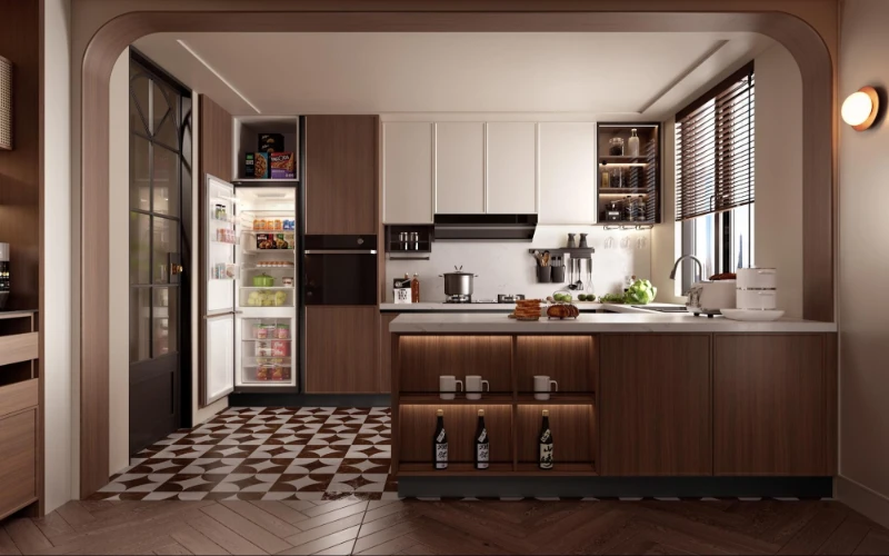 vị trí để tủ lạnh trong nhà bếp