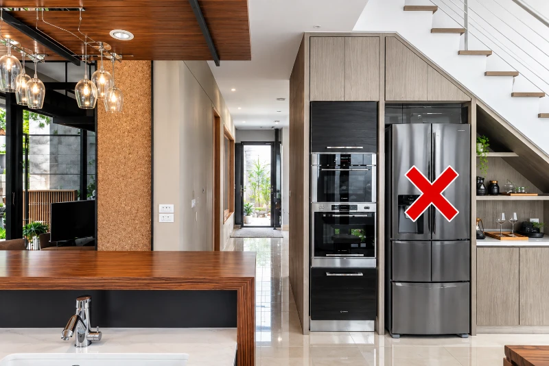 vị trí để tủ lạnh trong nhà bếp